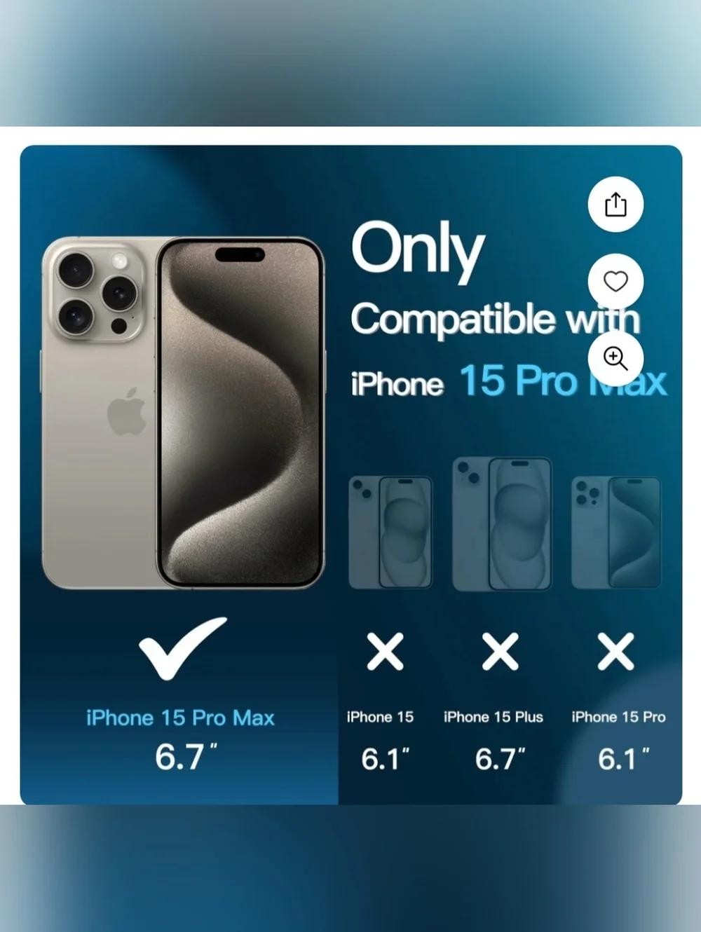 NWT JETech Screen Protector for iPhone 15 Pro Max 6.7-In 3 Pk